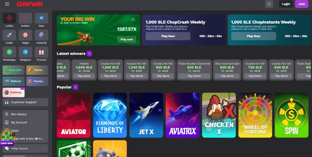 chopwin interface sierra leone